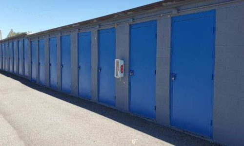 Multiple Painted Storage Unit Doors