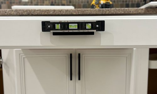 Leveling Cabinets (During)