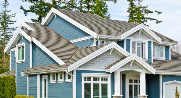 blue siding exterior home