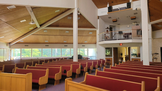 picture interior of church after being repainted