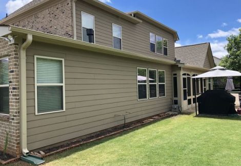 repainted rear of home in alpharetta