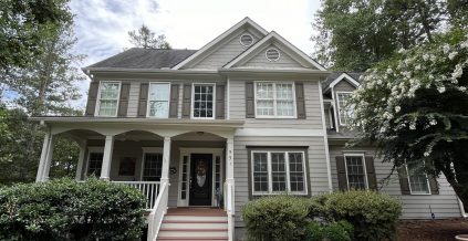 White Exterior House Painting Project