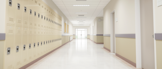 school hallway painting