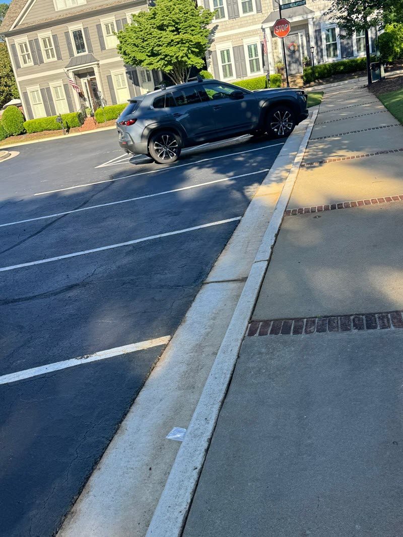 curb in roswell community before being painted Preview Image 2