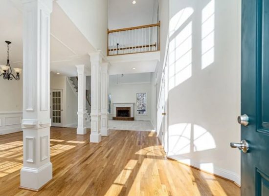 repainted interior foyer and living room in milton ga