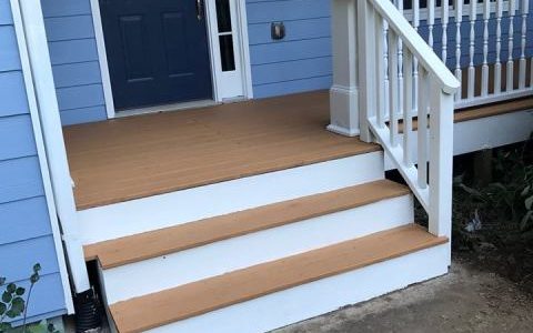 Front Porch Staining