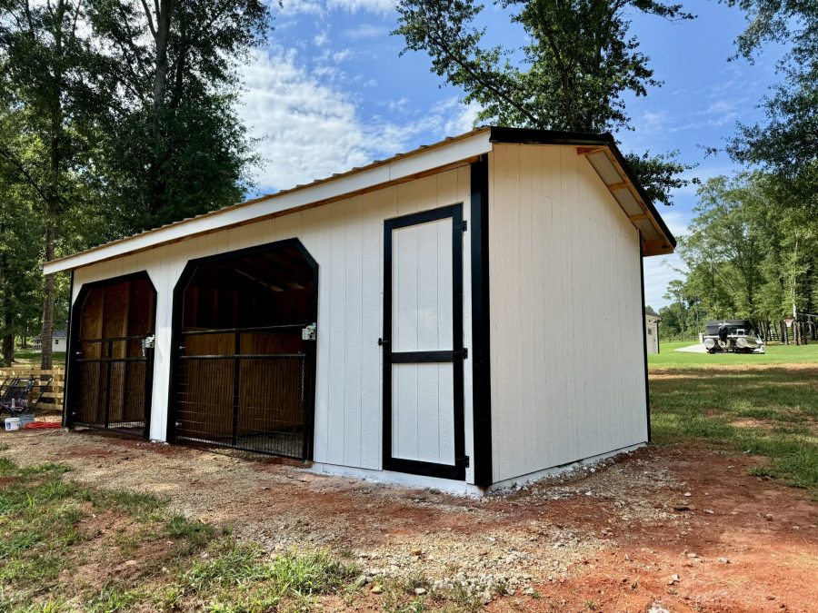 White and black trim chicken coop after painting Preview Image 1