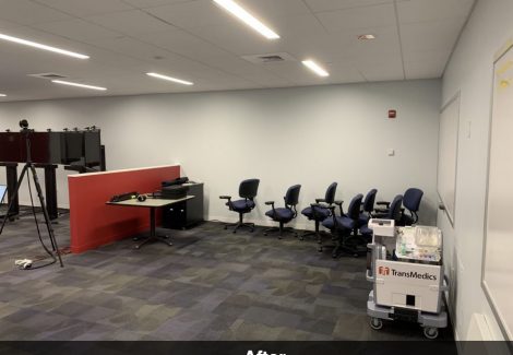 transmedics video room updated with new paint