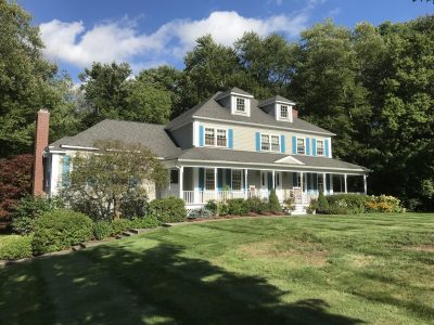 Front porch and windows after refinishing