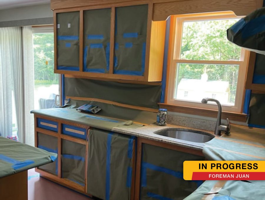 Kitchen Cabinet Painting In Progress Preview Image 4