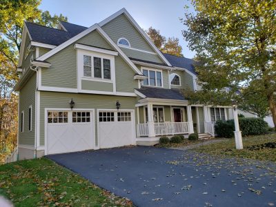 Green Siding Painting