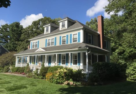 Home exterior after restoration