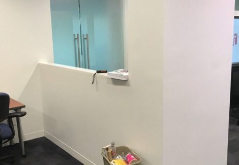 Before white wall close up