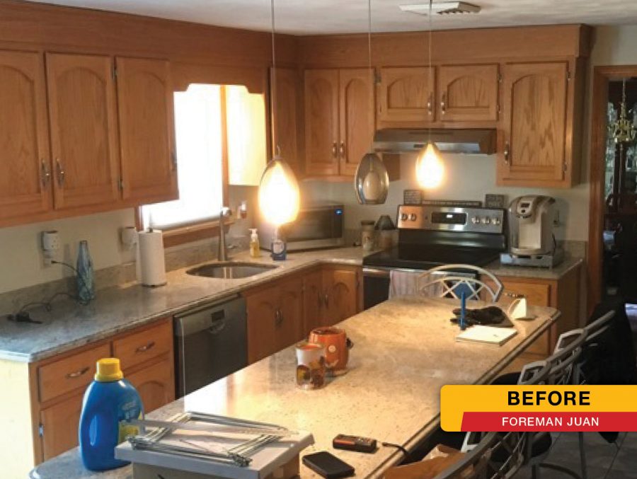 Before Kitchen Cabinet Painting Preview Image 7