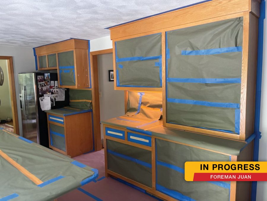 In Progress Kitchen Cabinet Painting Preview Image 6