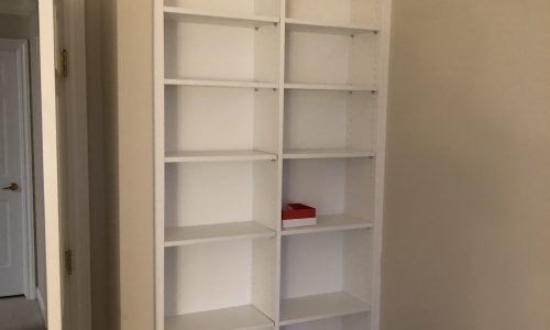 Book case painted white