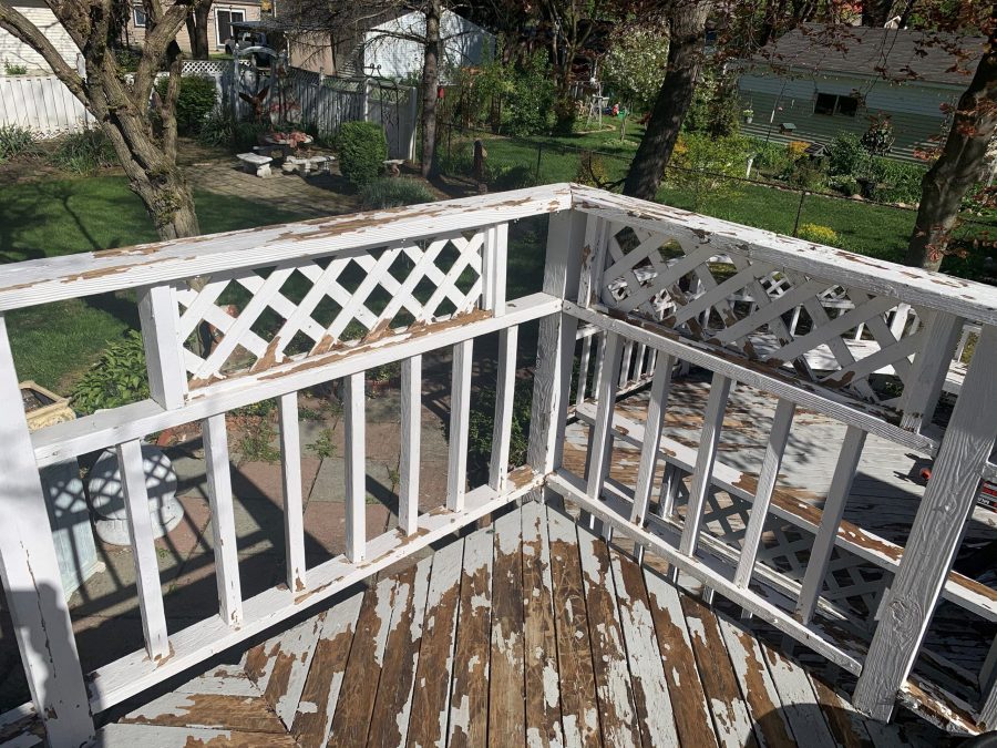 The deck railings and cap needed to be repainted. Preview Image 4