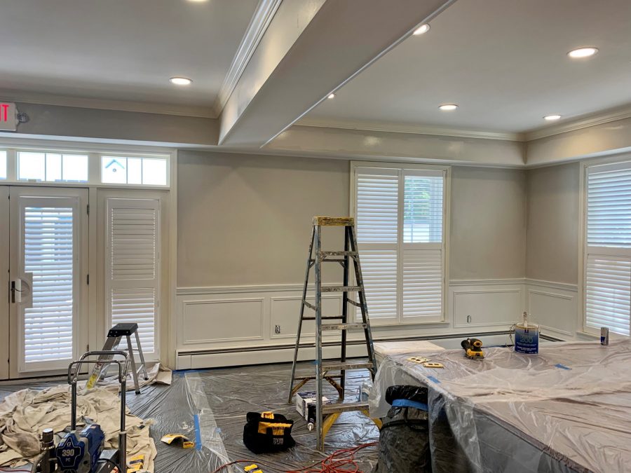 Dining room during painting. Preview Image 1