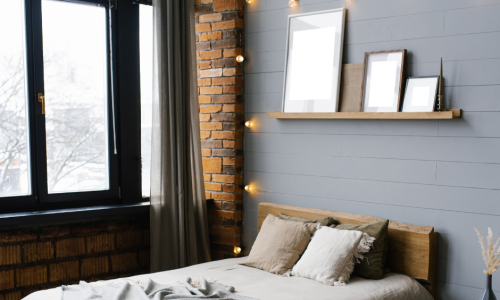 natural gray bedroom