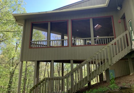 Before painting the screened in porch