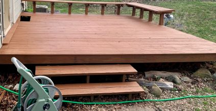 Exterior deck and house project