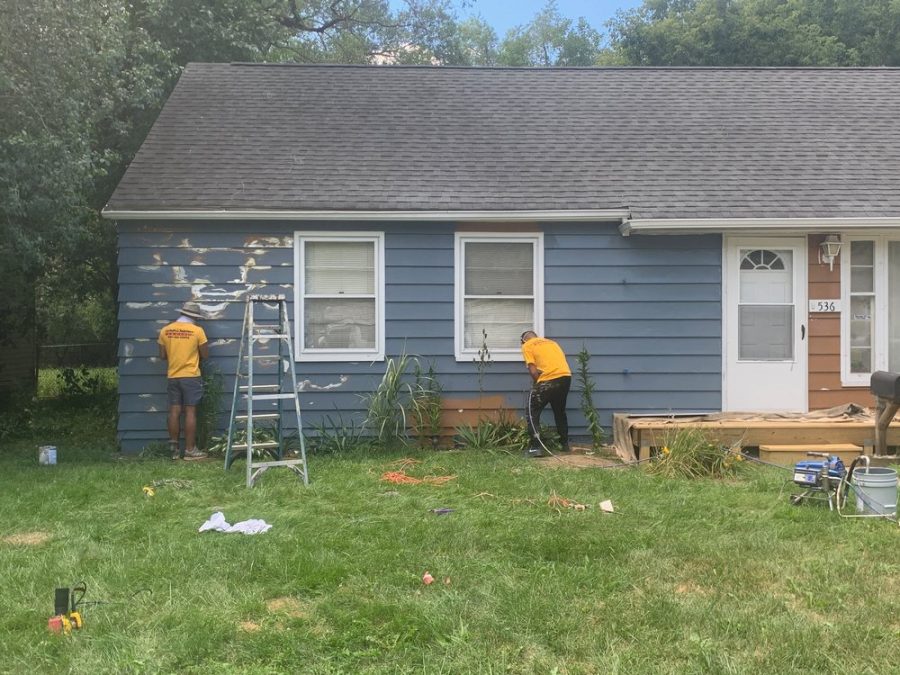 Aluminum siding update in process, CertaPro Painters of Ann Arbor Preview Image 2