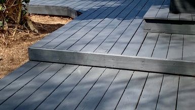 Wooden deck brought back to life