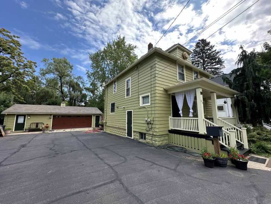 green painted house exterior Preview Image 1