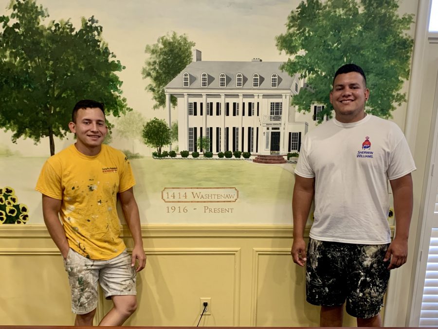 Painting a dining room at a university. Preview Image 3