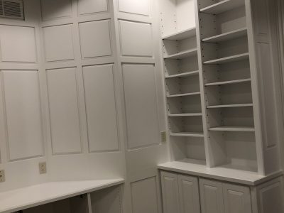 wall panelling repainted white