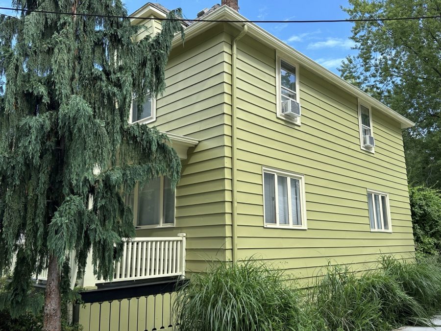 green painted house exterior Preview Image 2