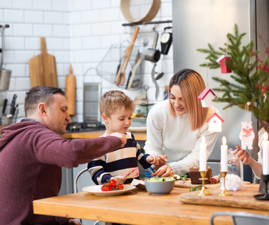 family around table