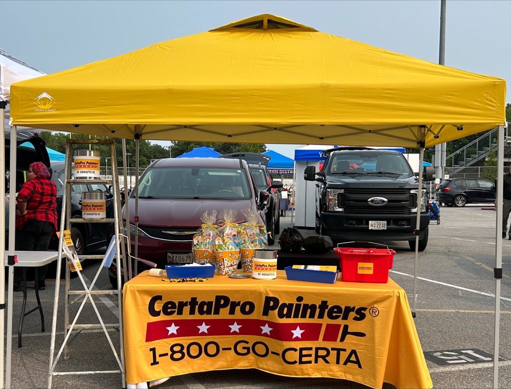 CertaPro Painters of Annapolis table at the 2023 National Night Out