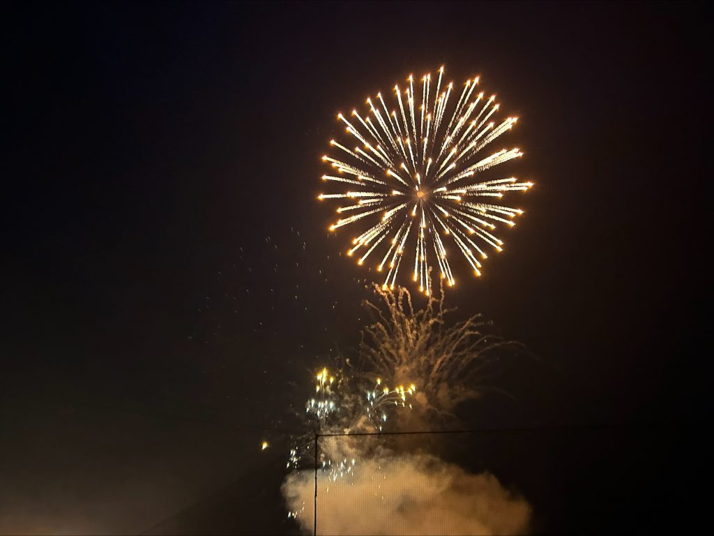 Fireworks at the baysox game