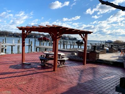 certapro painters of annapolis completed this commercial wood pavilion painting project in annapolis, md