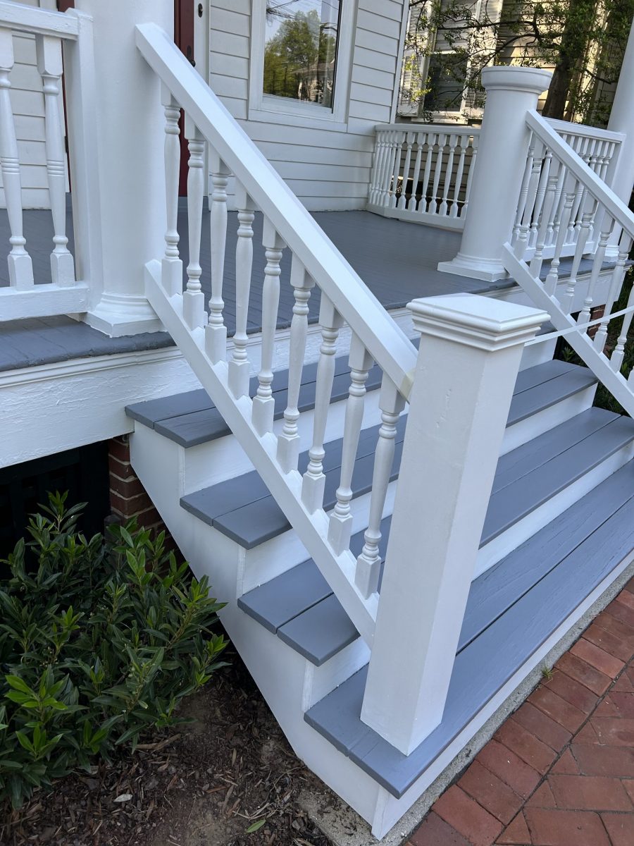 completed front porch deck steps painting project in annapolis, md, by certapro painters of annapolis Preview Image 3
