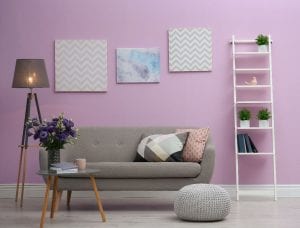 lilac painted room