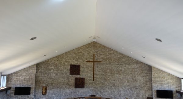 Church interior after painting