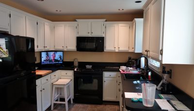 Freshly Painted Kitchen Cabinets