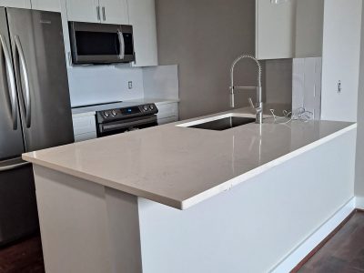 kitchen cabinets white painting in arlington after photo