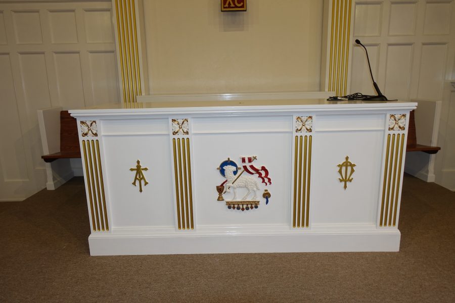 intricate painting of front of church in arlington, va Preview Image 1