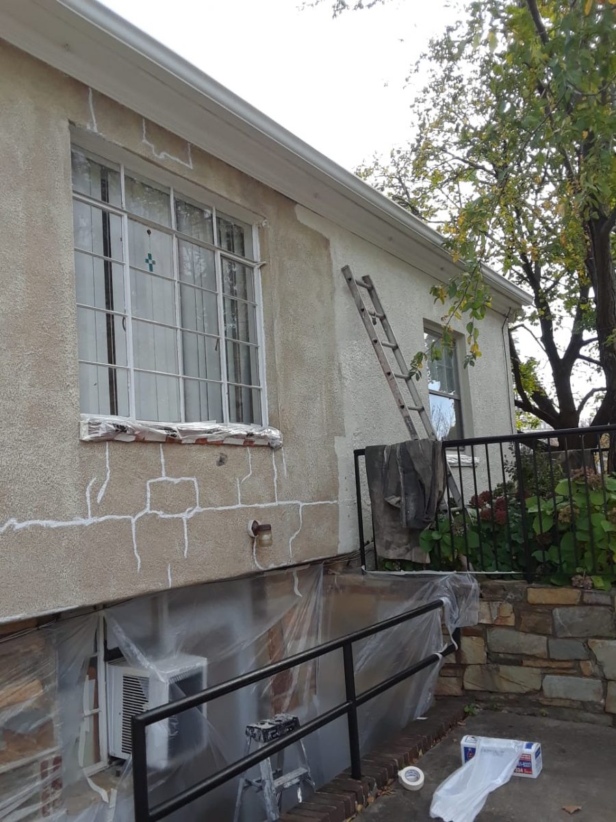 arlington church building in progress of being painted Preview Image 2