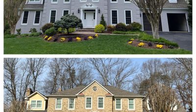 before and after exterior residential painting
