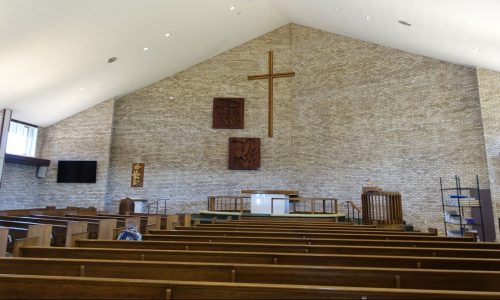 Finished front of church