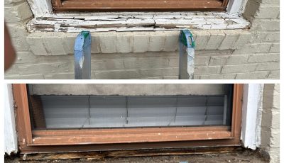 before and after exterior residential fixing up