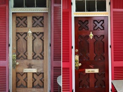 front door before and after photo side by side