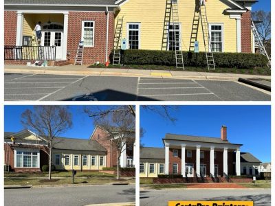 before and after interior commercial painting of church