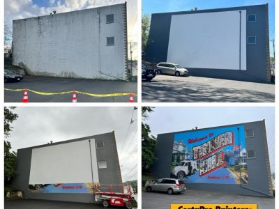 before and after commercial exterior painting