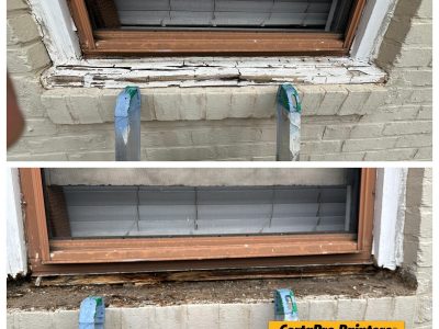 before and after exterior residential fixing up