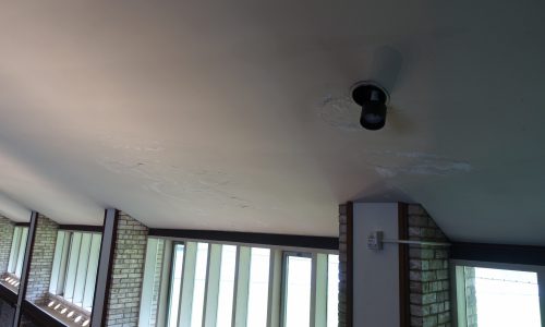 Side View of Church Ceiling Before Painting